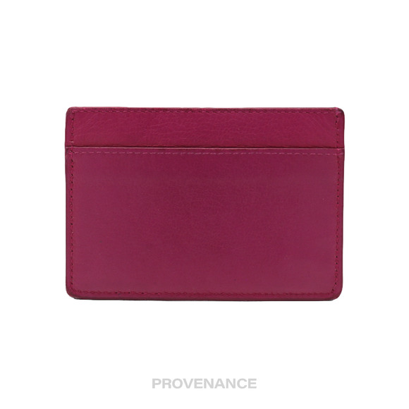 🔴 Saint Laurent Paris YSL Logo Card Holder Wallet - Fuchsia - Picture 2 of 6